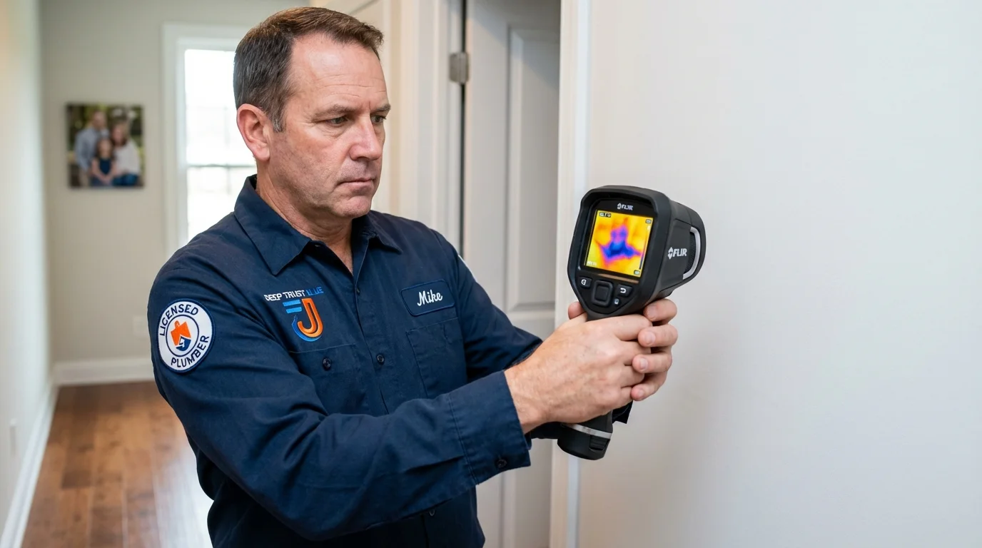 Thermal imaging leak detection by Johns Plumbing LLC in Mount Holly